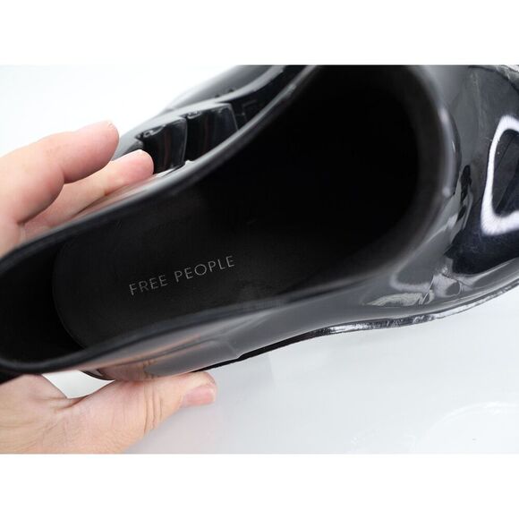 Free People High Street Water Resistant Rain Boot Black Size 37 6 Rubber Slip On - Picture 11 of 11